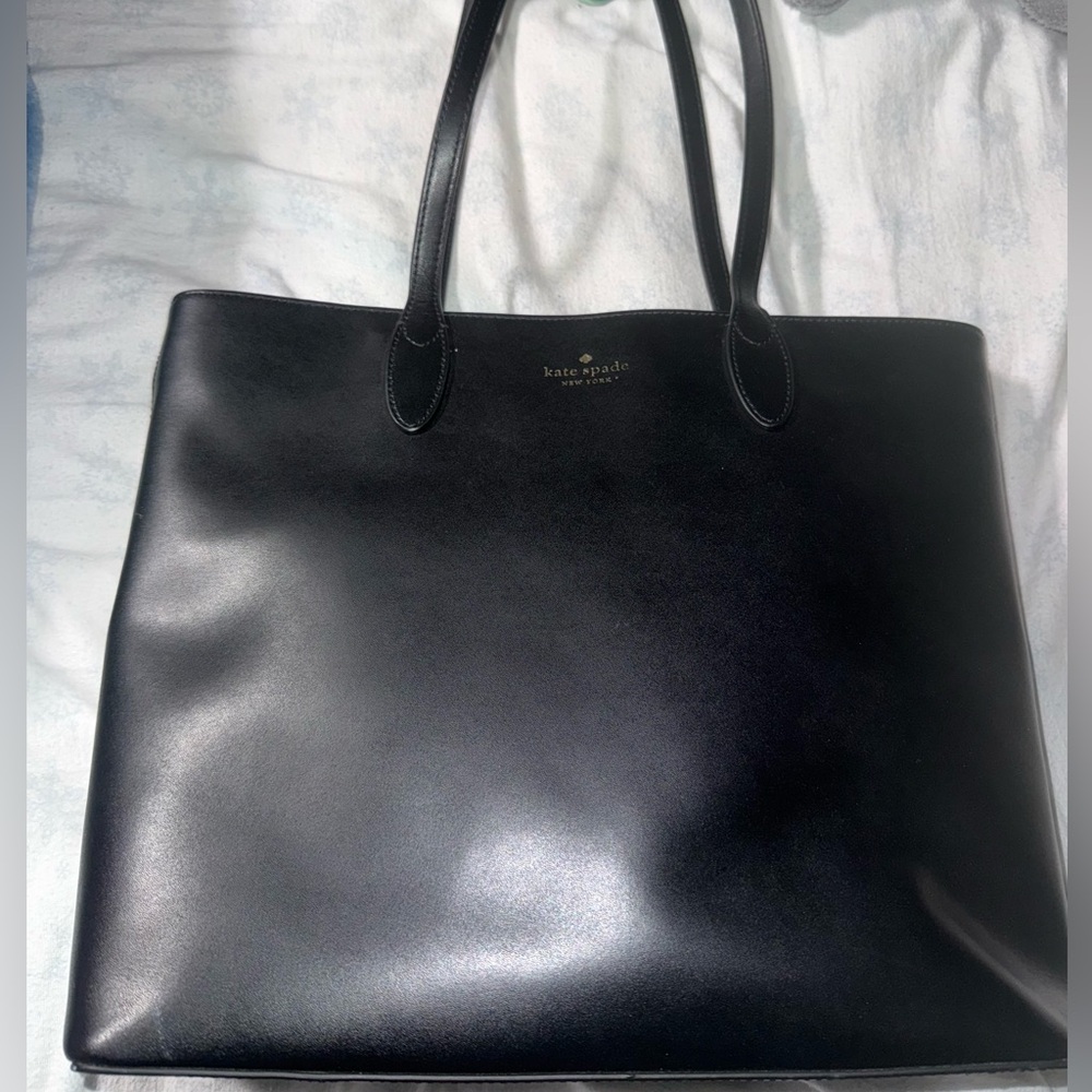 Kate Spade Black leather tote with wallet